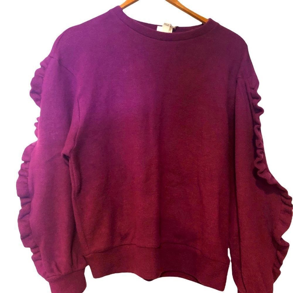 A New Day Long Sleeved Eggplant Sweater